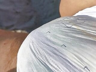 Diaper on public beach 