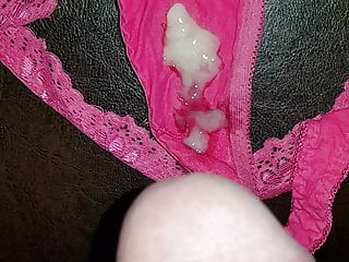 Wet pink thongs 