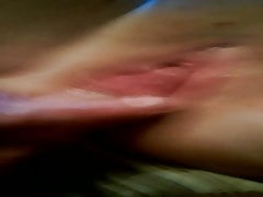 POV amateur Shaved MILF squirts on big cock part 2