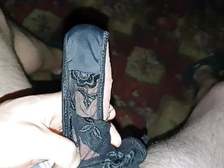 Jerking off in mommy&#039;s room and cuming in her panties 