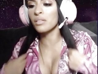 WWE - Zelina Vega cleavage on webcam