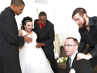 Payton Preslee&#039;s Wedding Turns Rough Interracial Threesome 