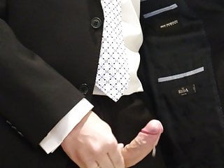Cumming in my Suit and Tie