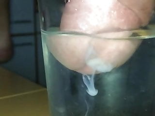 Cumshot in Waterglass