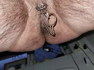 Chained Butt Plug &amp; piercings