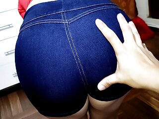 Girl shows me how her new short jean looks on her