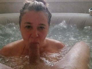 Hot tub blow job