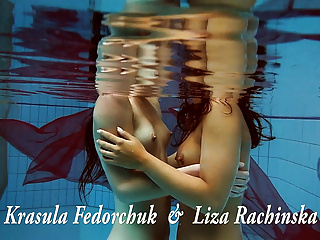 Liza and Krasula enjoy the pool a lot