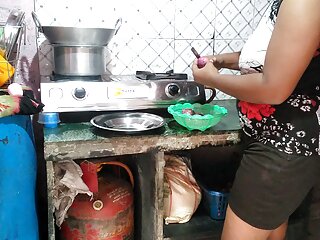 Indian step father-in-law fucks daughter-in-law while cooking part 2