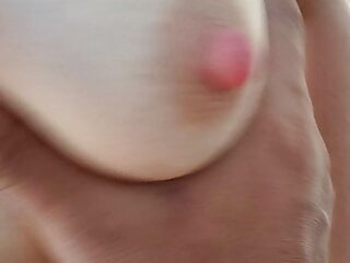 Playing with my Greek cuck wifes tities and nipples