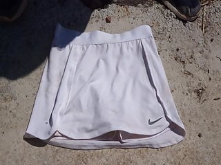 piss on white nike skort 2