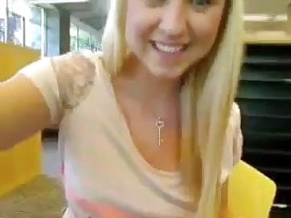 blonde library squirt