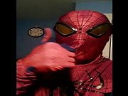 Spiderman does cum tribute to AmberSwallowz