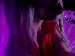 close up transparent dildo sucking. hot blonde tries her new toy and her holes - march foxie