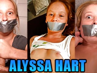 video: Tiny Redhead Alyssa Hart Duct Tape Gagged In Three Hot Gag Fetish Videos
