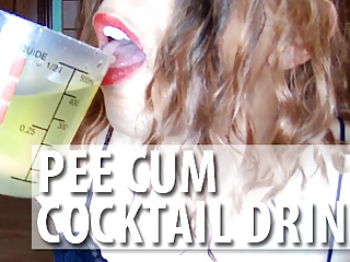 Enjoy My Pee And Cum Cocktail. 400Ml Pee Cum Drinking