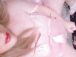 Princess Bunnie: Pink Sissy Princess Cums for Daddy