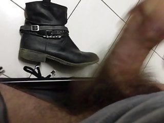 5 3 2018 Black Boots Shoesfuck Cum Multiple Shoes Job...