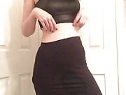 Black Skirt & Tights Wetting