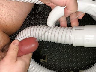 Small Penis Rubbing And Cumming On A Vacuum Cleaner Hose