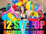 12 Sit Pop Beach Balls Challenge! - ImMeganLive