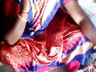 Satin Silk Saree Aunty