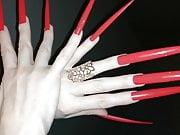 Lady L extreme red nails(video short version)