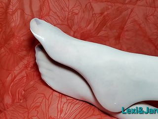 White Tights, Pantyhose Toes, Stock, 60 FPS