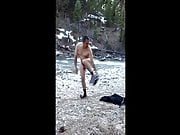 step dad strips down naked by the river