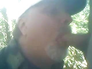 Daddy blowjob in the woods...
