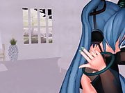 MMD Blue Hair Cutie with Sex Toys in Pussy and Ass GV00103