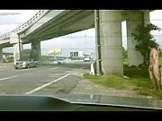 The Exhibtionist Naked and Jerk off on motorway