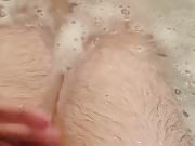 Playing with myself in a soapy bath