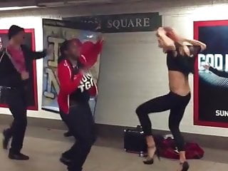 NYC Drag Queen Dances In The Subway With Fans