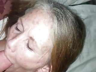 60 year old whore takes facial