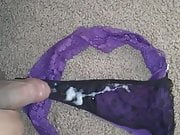 cum on nieces lacy purple panties