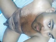 indian boy use eggplant  for anal play