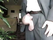 Big Suited Cock Cum on House Plant