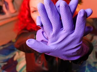 Rubber Kitchen Gloves video: ASMR rubber kitchen gloves fetish sounds