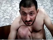 a man from Azerbaijan jerks off a dick and cum