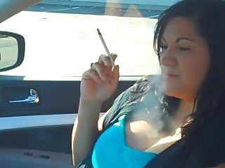 Woman Smoking In Car 1