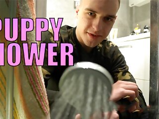 Puppy Training - SHOWER with Owner Ends with Facial Cumshot