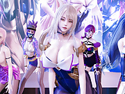 MMD Dalshabet - Joker KDA Sexy Kpop Dance Ahri Akali Kaisa