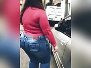 brazilian girl in skintight jeans and high heels 3