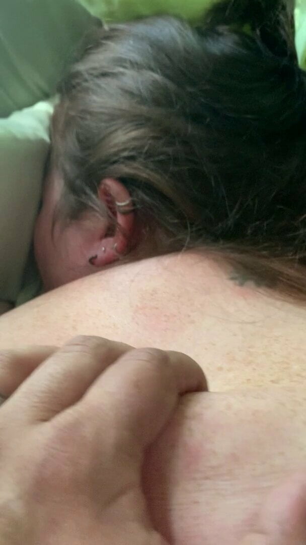 .Wife moans while I dick her from behind .