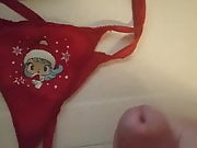 Friend has an aupair, heres her panties with my cumshot