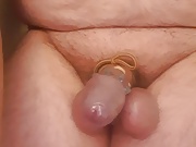 Cock bondage with nipples clamps 