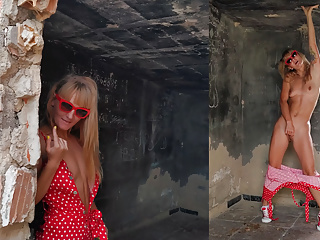 Fucked in the Ass, Doggystyle POV, Russian MILF, Abandoned Building