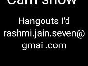 Rashmi paid cam show Hangout I'd on video 