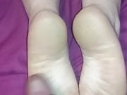 Cock rubbing on eva bbw soles